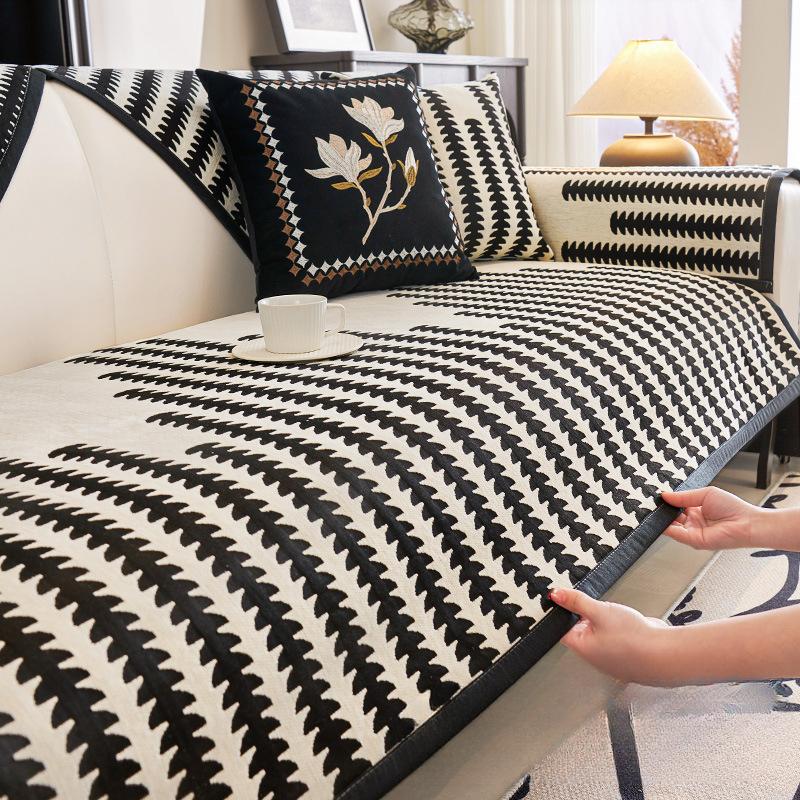 Nordic High-grade Chenille Sofa Cushion Four Seasons Universal Cushion Non-slip Leather Sofa Cover