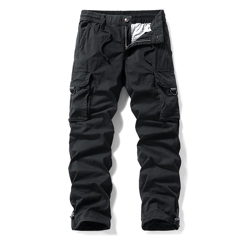 

Men s Overalls Summer New Loose Trousers Trendy Brand Blue Solid Color Pants Men s High-end Men s Clothing 29 чёрный