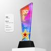 Crystal Trophy: Five-Pointed Star Metal Award for Children's Basketball and Outstanding Employee Excellence
