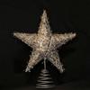LED Light Christmas Tree Star Topper With Pearl Wire Gold Iron Xmas Tree Ornaments  New  Home Table Decoration Supplies