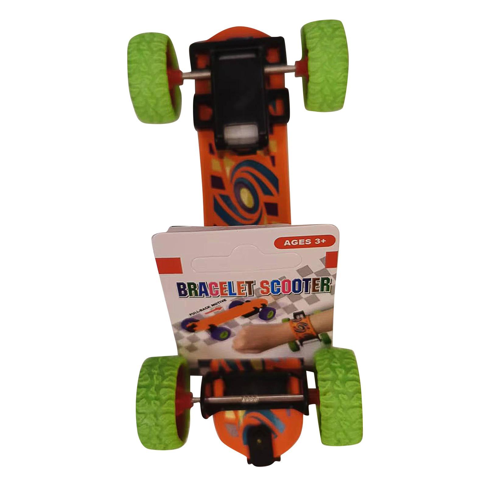 

(H0826)Новый браслет-самокат детский самокат с граффити и тягой, браслет-круг, креативный самокат с деформацией столкновения One Size зелёный