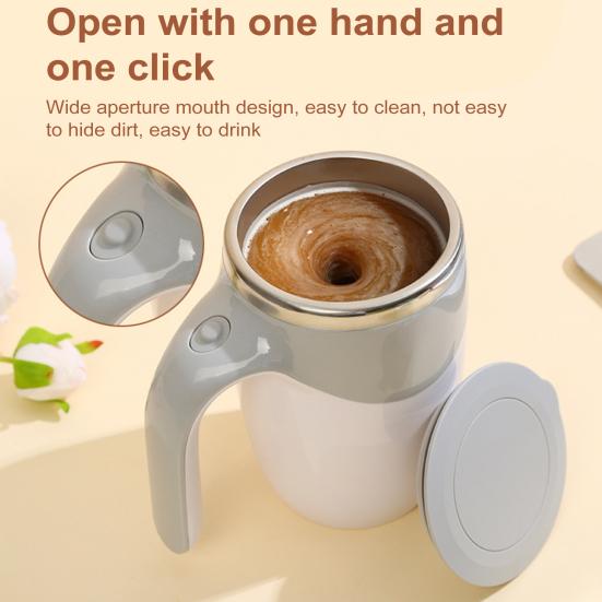 Self Stirring Coffee Mug USB Rechargeable Electric Blender Cup Automatic Mixing Cup for Home Office Travel Hot Cold Drinks