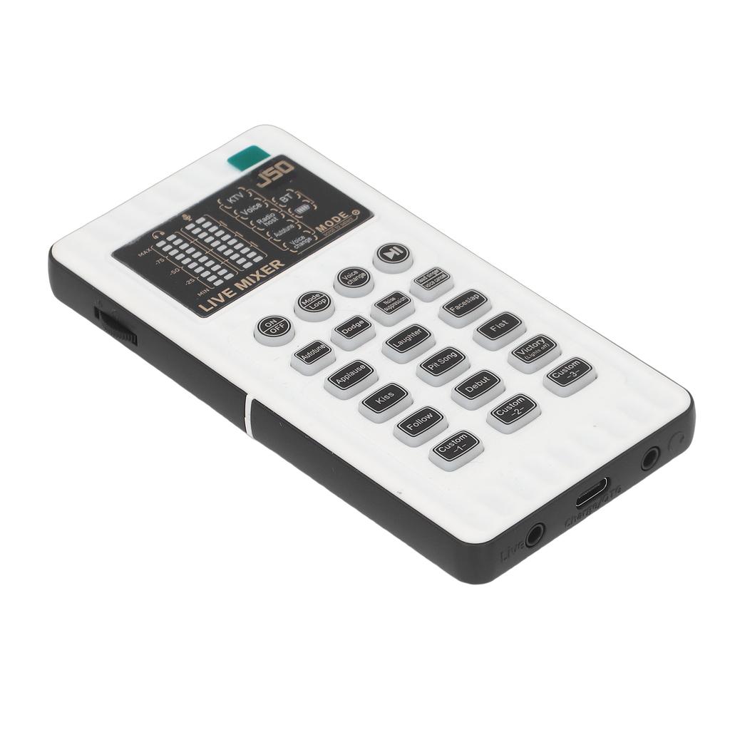 Portable Voice Changer Handheld Voice Changer Sound Card Plug And Play with 9 Built in Effects 8 Voice Modes for Mobile Phone Computer