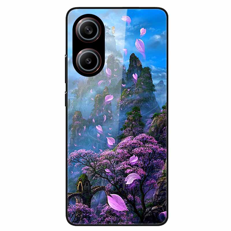 For Poco X7 Pro 5G Case Flower Hard Back Cover Tempered Glass Cases for Xiaomi Poco X 7 Pro X7Pro Hard Shells PocoX7Pro 2025 New