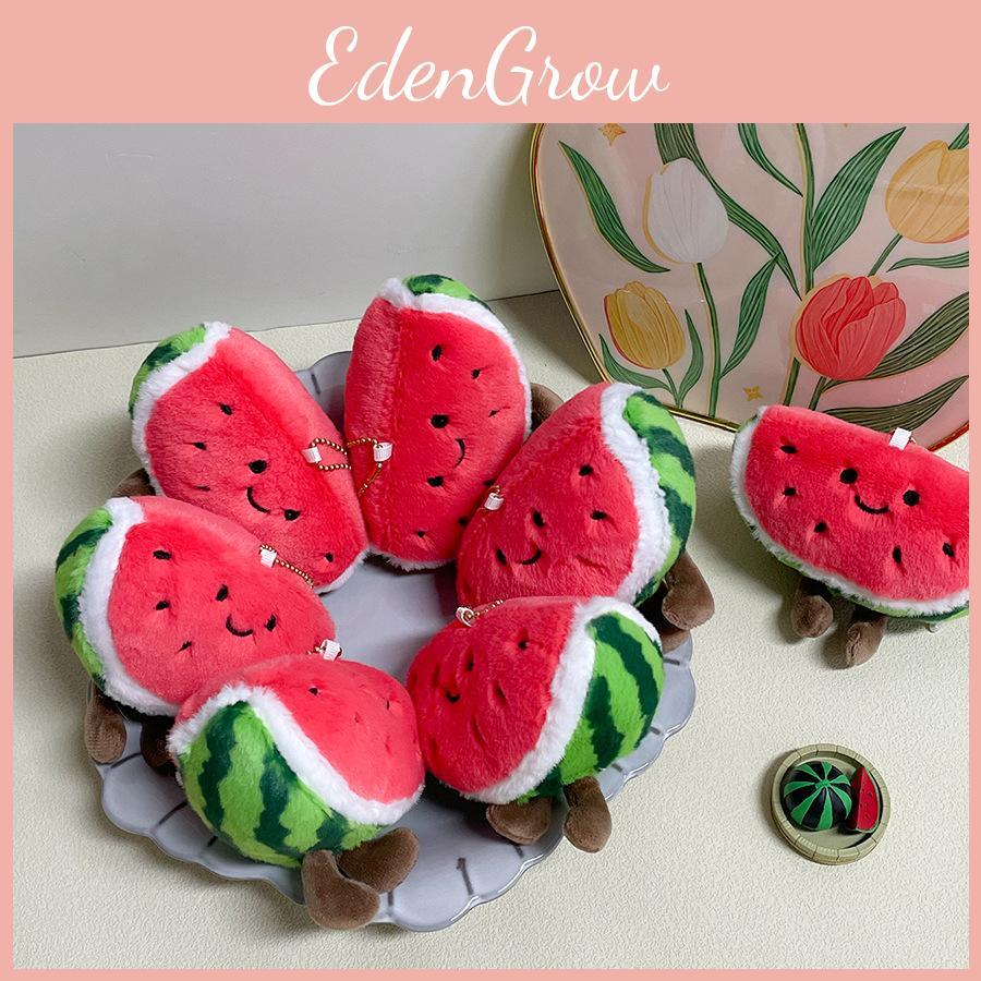 Cute Watermelon Plush Keychain With Pp Cotton Filling For Bag Decoration And Collectors