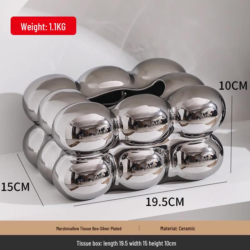 Minimalistická keramická krabička na kapesníky - Luxusní dávkovač papírových ubrousků do obývacího pokoje a domácí dekorace