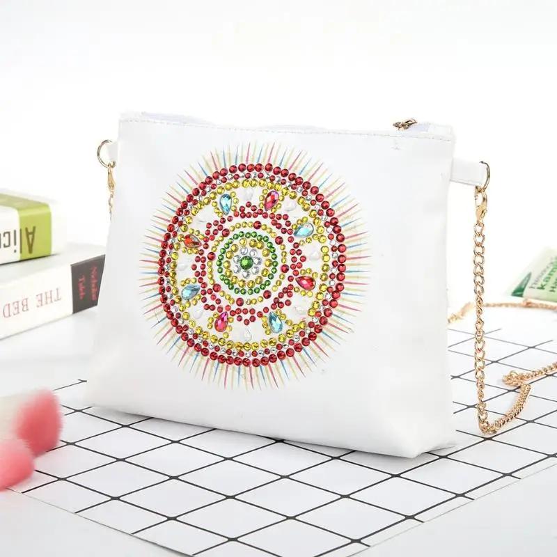 DIY Special Diamond Painting Pouch Peafowl Butterfly Flower Leather Chain Bags Women Storage Bag Diamond Embroidery Wallet Pouch