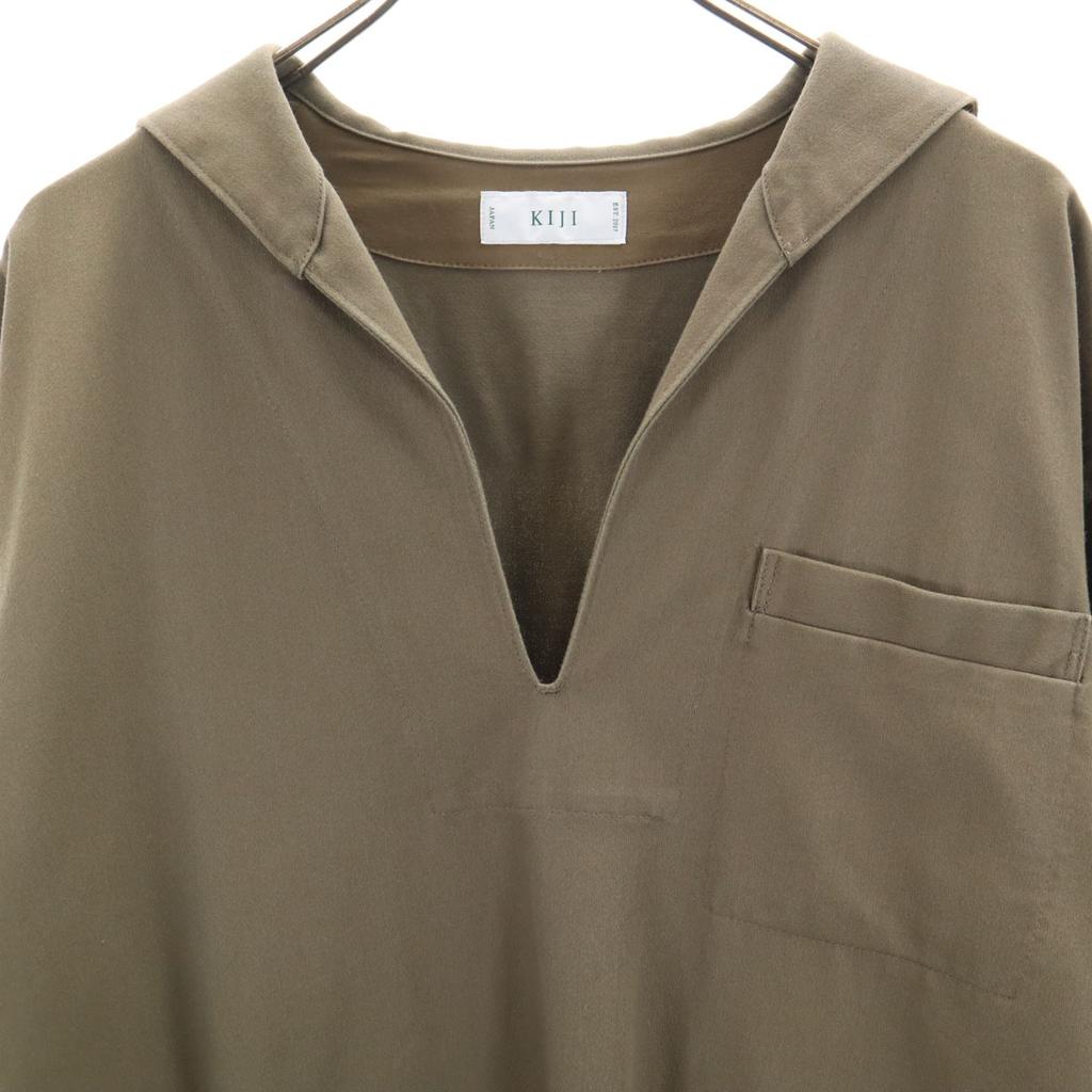 KIJI made in Japan Long sleeve V-neck sailor one piece 1 olive Women Used
