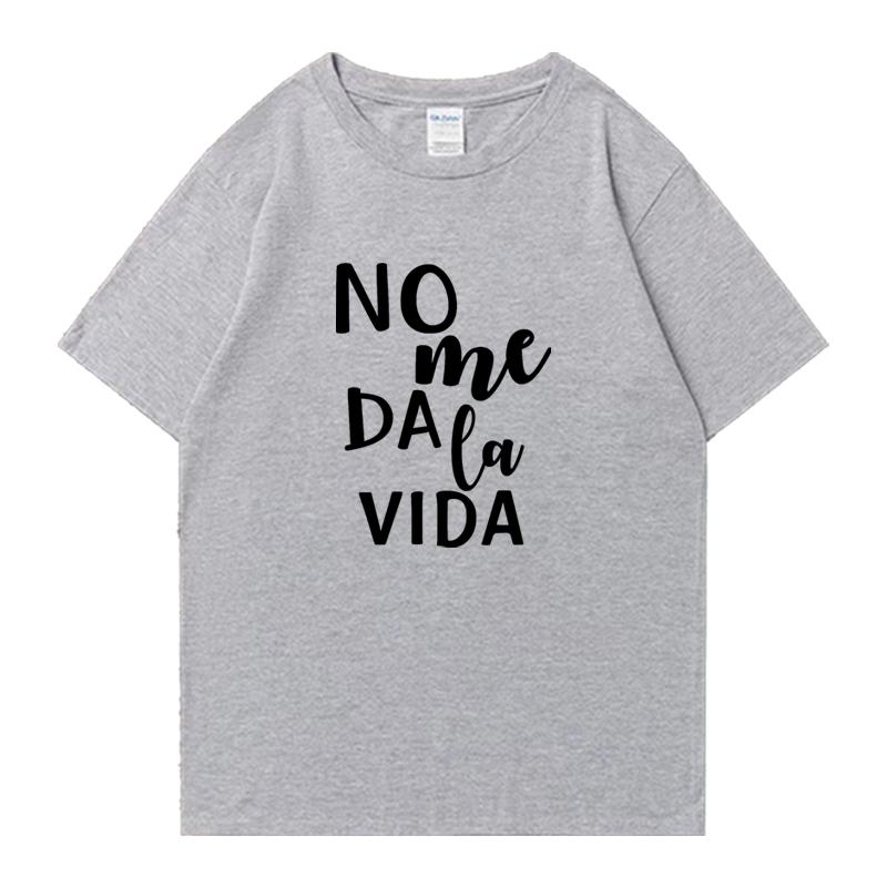 Fashion Letter It Doesn't Give Me Life Street Hip Hop Tee shirt 100% Cotton Men Women Printed Tops Unisex short sleeve t-shirts