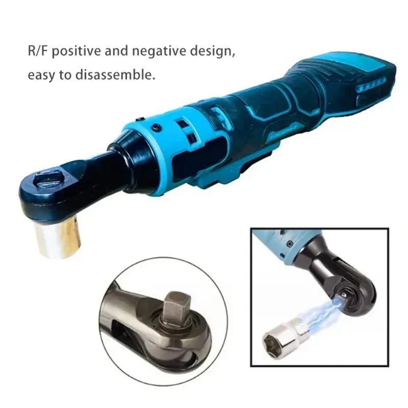 38inch Cordless Ratchet Wrench Electric Screwdriver with 21V Battery and Extension Pole for Car Repair and Assembly