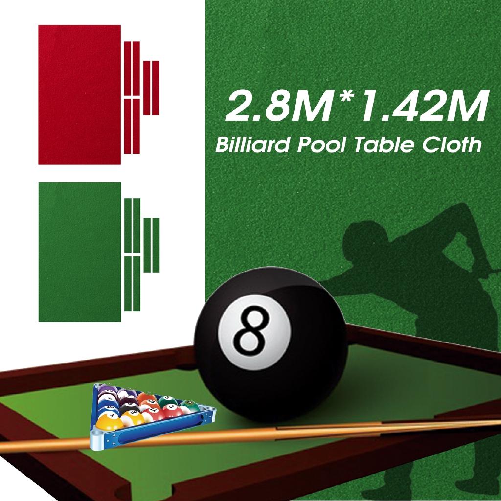 Green/Red 9ftx5ft Professional Green for American Billiard Snooker Pool Table Cloth 9 Foot Pool Table Felt Accessories 280x142cm