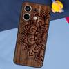 Mandala Floral Wood Case for Xiaomi Redmi 13C 12C 10C 10A 9C Note 12 13 10 8 9 11 Pro 12S 10S 11S Phone Cover