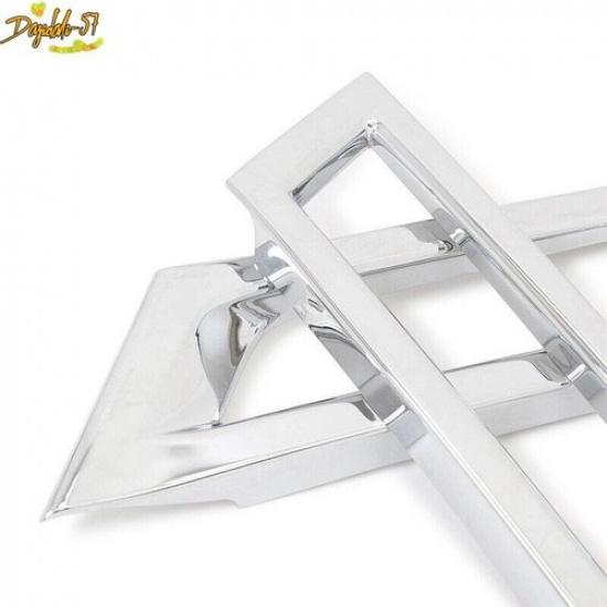 2pcs Set Front Fog Lamp Bumper Light Cover Chrome For Nissan Kicks 2017-