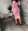 Plus Size Fashion Women Long Sleeve Dress Slim Work Dress