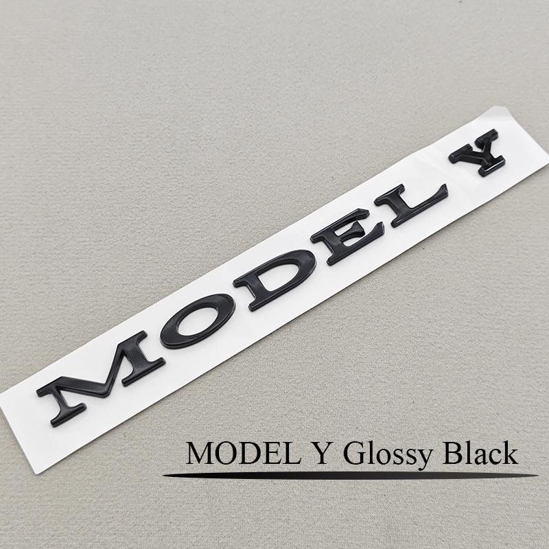 3D ABS Chrome Black Car Rear Trunk Badge Logo MODEL Y Letters Emblem Decals For Tesla MODEL Y Auto Exterior Accessories