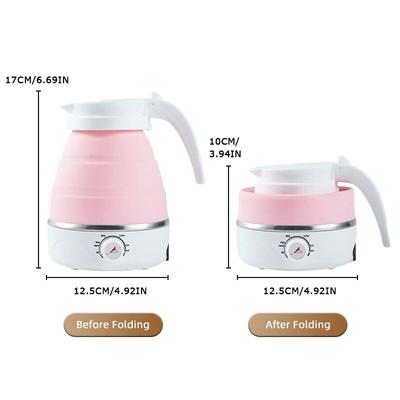 600ML Outdoor Travel Portable Foldable Electric Kettle For Household Small Intelligent Power Outage Insulation Electric Kettle