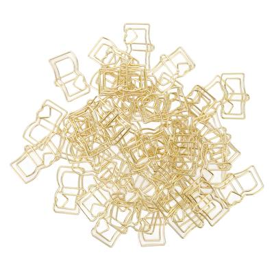 50PCS Paper Clips Portable Unique Shape Slip Resistant Strong Clamping Force Reusable for School Office Family