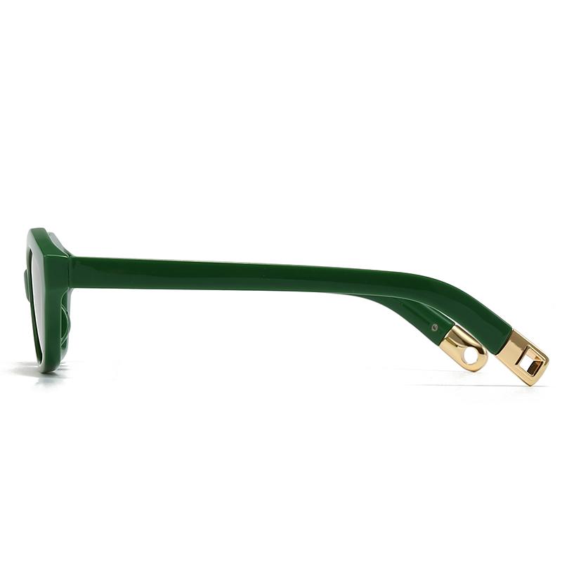Cross-Border Specially Designed for Water Chestnut Cat-Eye Sunglasses Modern Retro Temples Decorative Sunglasses 2499