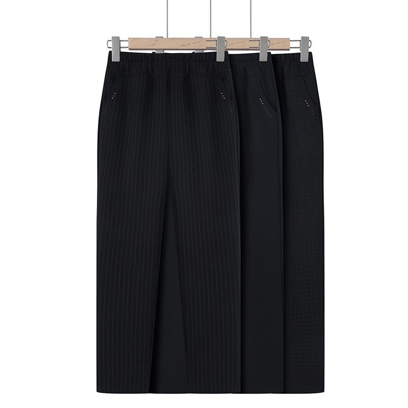 2024 Women's Fleece-Lined High Waist Plus Size Warm Pants for Middle-Aged and Elderly – Autumn/Winter Casual Wear