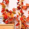 Autumn Festival Maple Leaf Vine Display: Fake Leaves for Halloween & Decorative Scenery