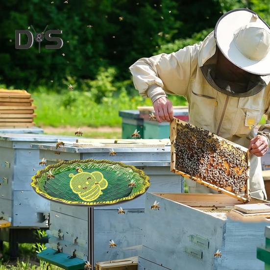 Bienenwasser-Futterspender für den Außenbereich, Gartendekoration, schwimmende Bienen-Schmetterlings-Trinkstation für Bestäuber, Insekten-Futterspender, Bienenbad