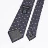 Emporio Armani Eagle Medium Made In 340075 3R616 00345 Men's Tie, 7.5cm Wide, 100% Silk, Logo, Gray, Italy, [Used]