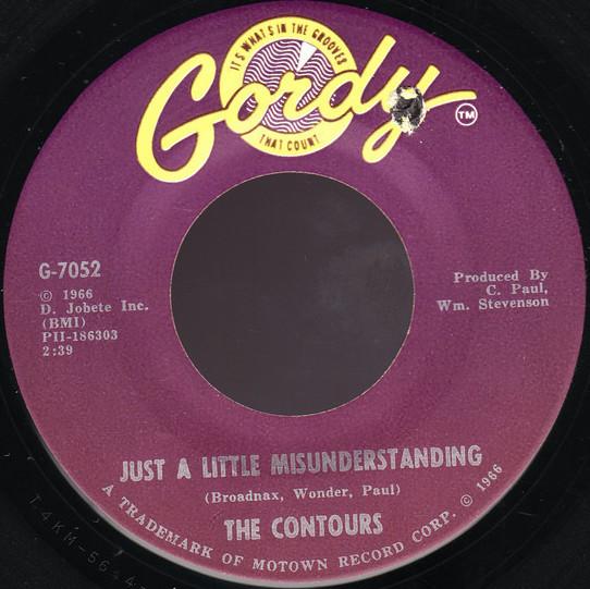 

7inch Record CONTOURS - Just A Little Misunderstanding G7052 GORDY 1966 US Soul/Funk Used