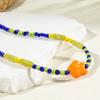 JMXD-Bohemian Seed Pearl Choker, Dopamine Colorful Beach Necklace, Adjustable Layered Pendant Jewelry, Y2K Coastal Vacation Necklace,