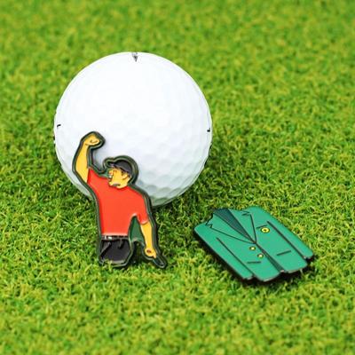 Marca de Bola de Golfe Liga Multicolor Jaqueta Verde Tigre Marcador Marca Woods Posição da Bola de Golfe Clipe de Chapéu de Golfe Verde Clipe de Golfe Marca