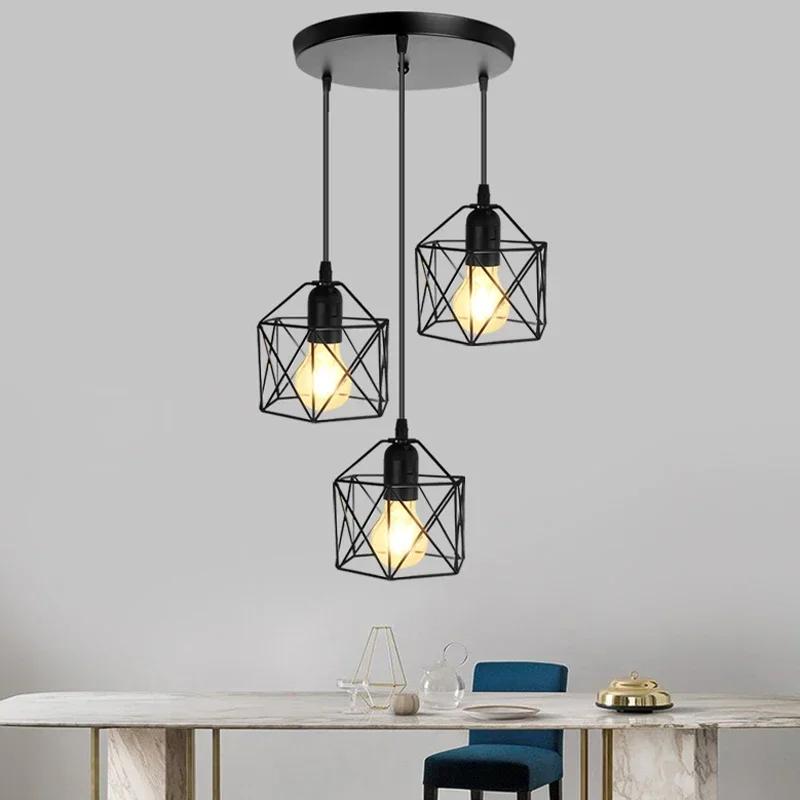 Modern Simple Design Chandelier Apply for Home Black Pendant Light Popular Hanging Lamp for Living Room Kitchen Decor Lighting