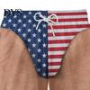 Versatile Daily Summer Wear Funny Patriotic Men Shorts, Stars And Stripes Beach Quick Drying Fitness Shorts Drawstring Waist Swim Trunks for Vacation,