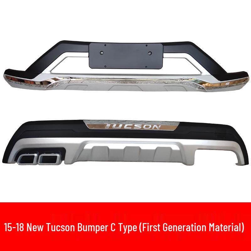 Fits 2015-2018 Hyundai Tucson: Front/rear Bumper Guards, 2018 Model Decorative Bumpers.