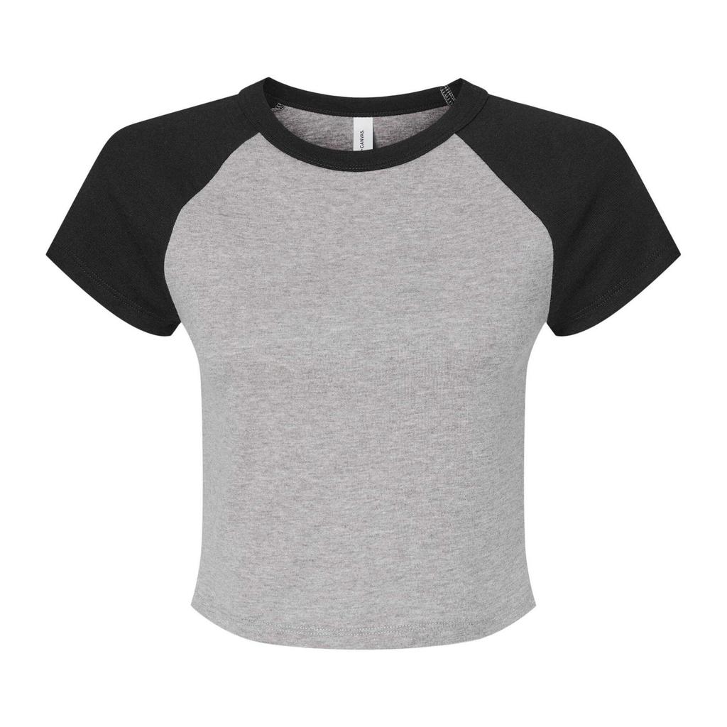 Bella + Canvas Womens/Ladies Baby Micro-Rib Raglan T-Shirt
