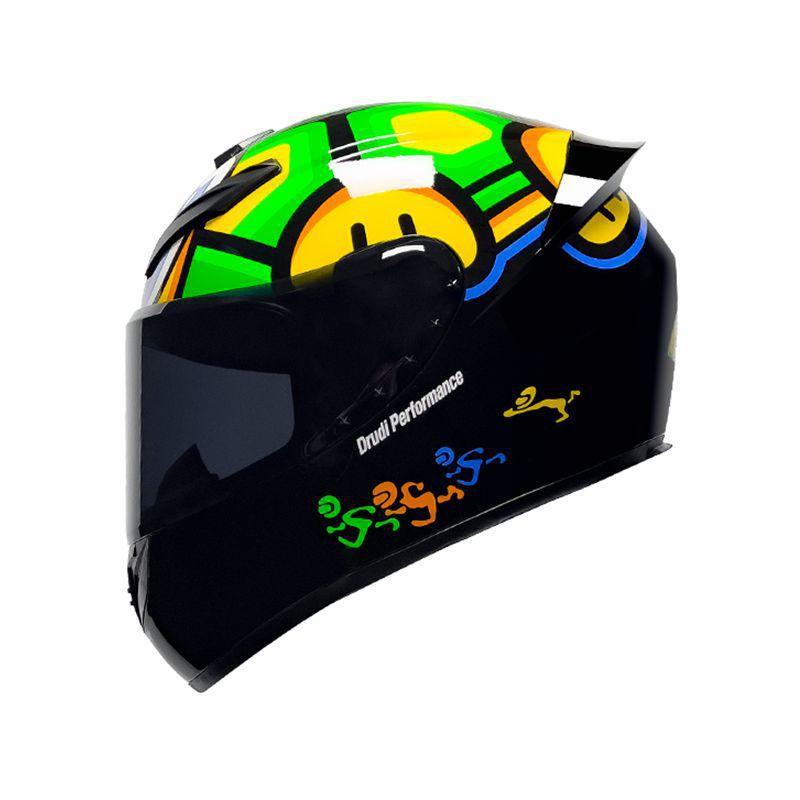 New QK111 Four-Season Full-Face Motorcycle Helmet Unisex Riding Helmet for Adults with Clear or Black Lens Available