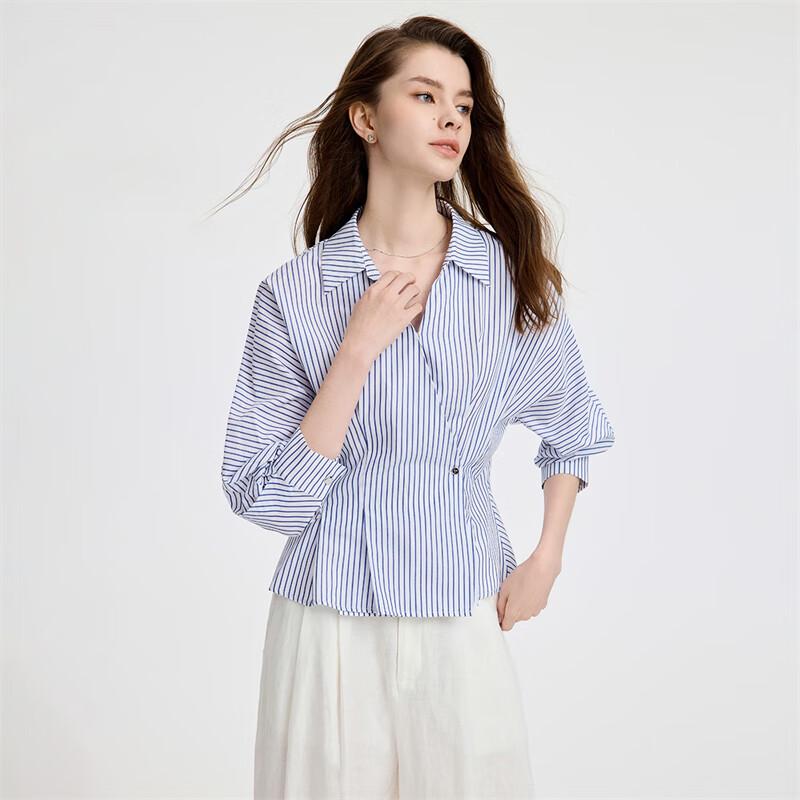 Navigare Women s Long Sleeve Striped Shirt M