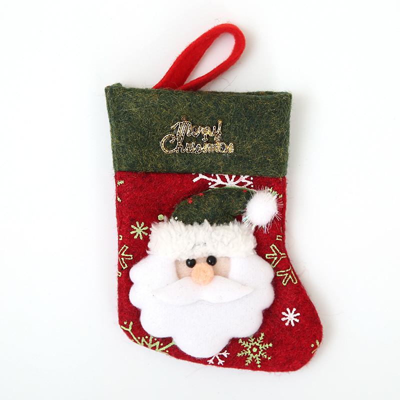 Christmas Restaurant Table Accessories With Santa Claus Elk Design And Holiday Gift Pouch