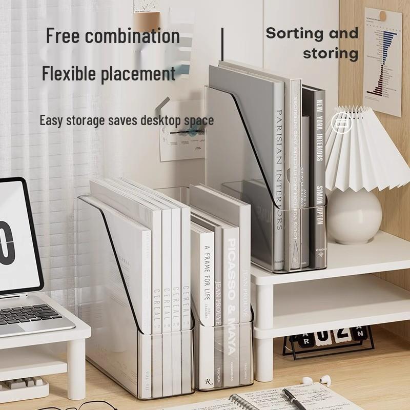 Acrylic Multifunctional Desktop Book Stand & File Organizer