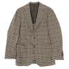 DE PETRILLO Excellent condition shepherd check wool nylon POSILLIPO tailored jacket, brown, size 44, for men Jacket 44 BrownUsed