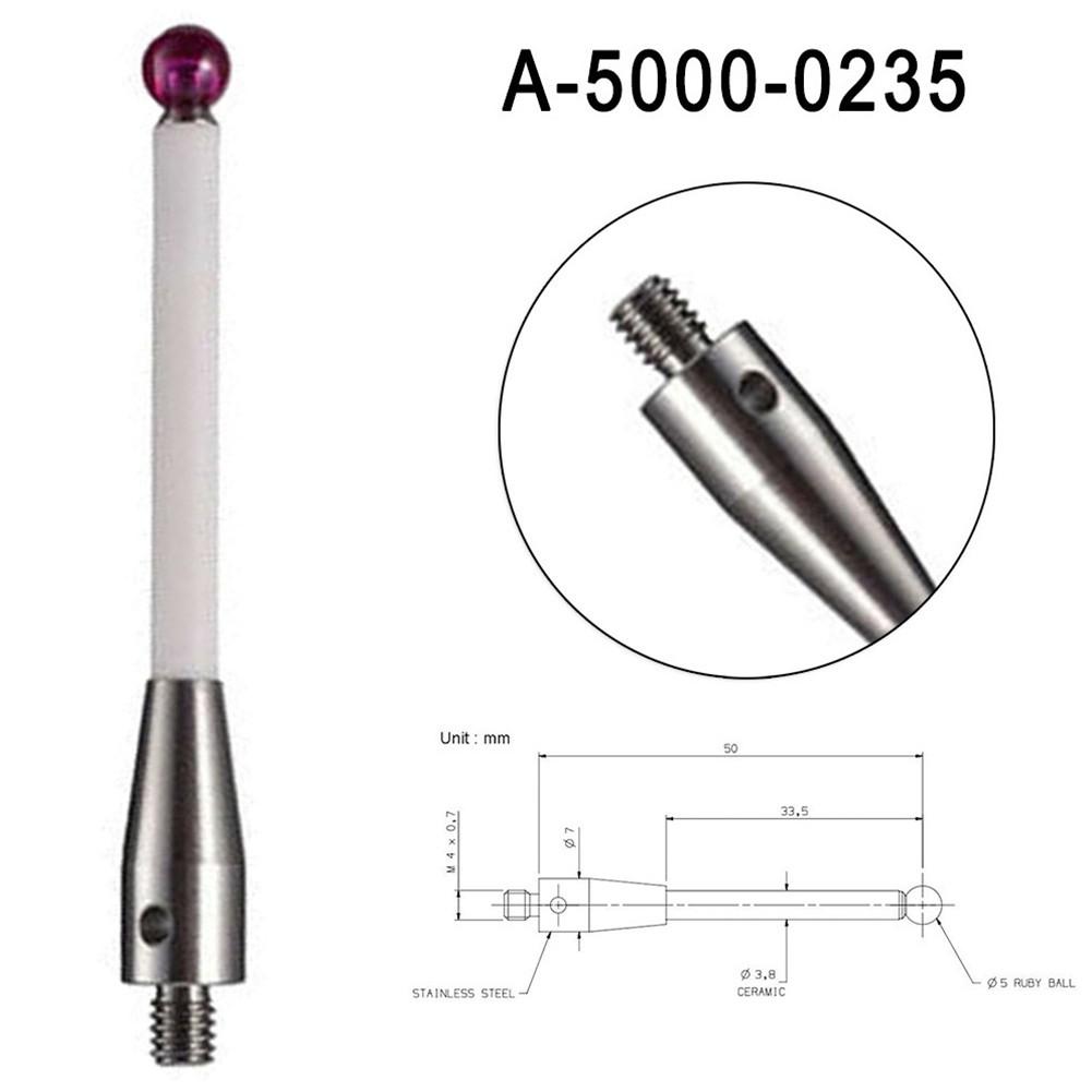 Cmm Probe Tips  CMM Touch Probe Stylus 5mm Ball Ceramic Shaft A-5000-0235