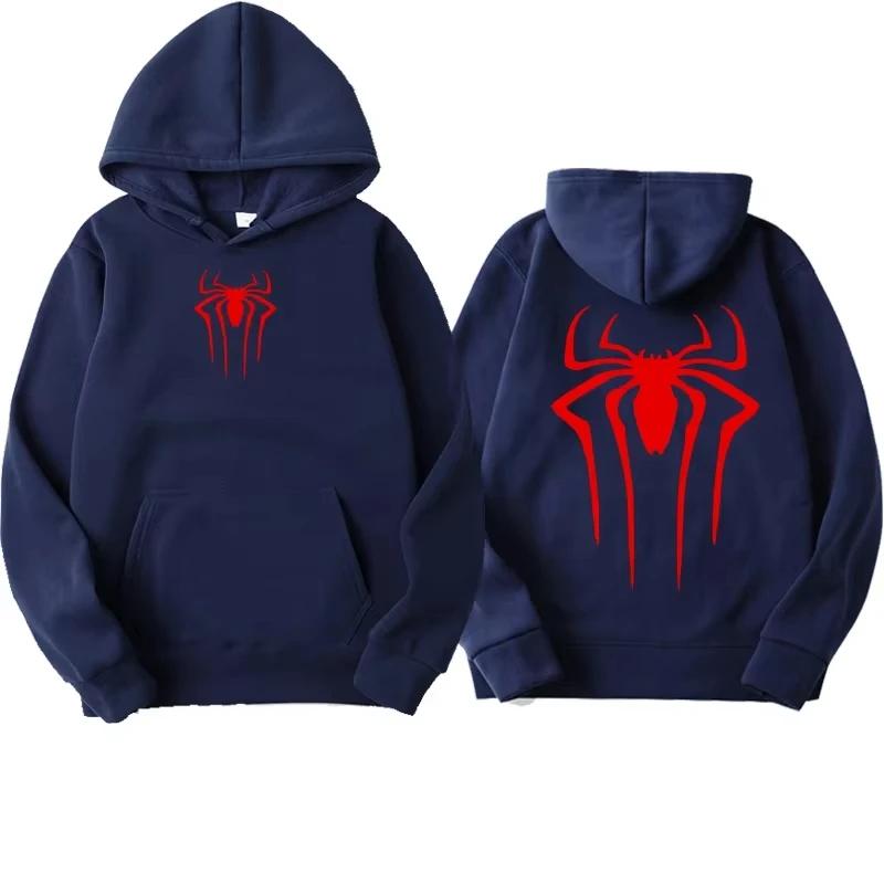 Autumn and Winter Men's Fashion Printed Spider Hoodie Sportswear Top Spider Hoodie Harajuku Men's and Women's Warm Hoodie