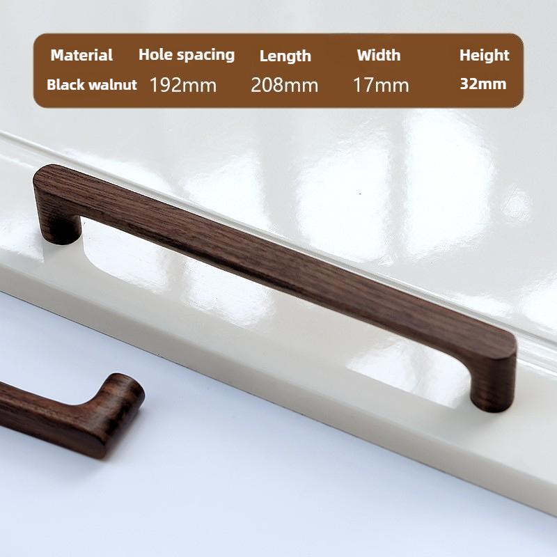 Solid Wooden Kitchen Door Dresser Wardrobe Knobs Cupboard Drawer Pull Cabinet Furniture Handle