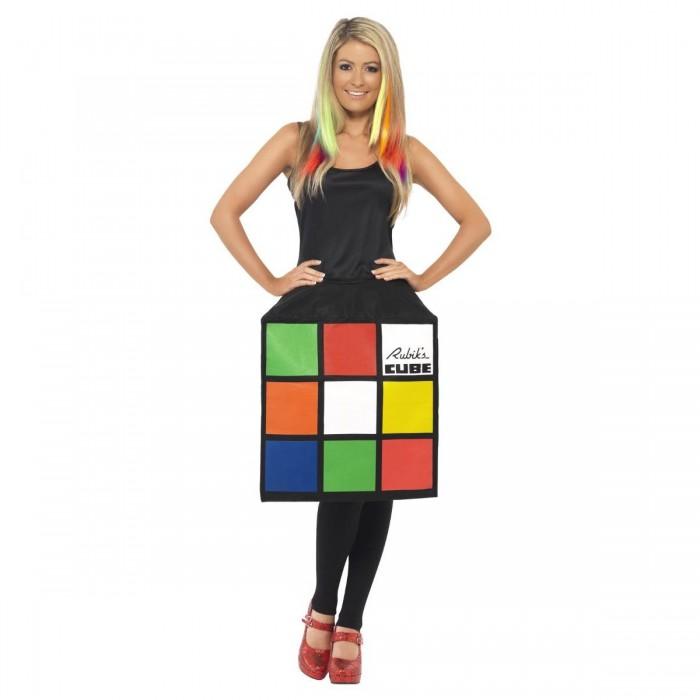 Rubik`s Puzzle-Würfel-3D-Kostümkleid für Damen
