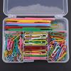 Colorful Paper Clips, Large   Color Metal Clips for Decoration Neatly Organizing Files with Convenient Storage Box
