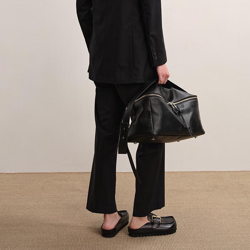 Less 2025 Autumn Merino Wool Straight Cropped Trousers