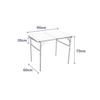 Folding Table - MARBUENO - 90 X 70 X 60 Cm - Aluminium - White - Foldable