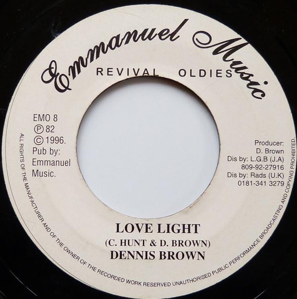 

7inch Record DENNIS BROWN - Love Light EMO8 Emmanuel Music UK Reggae, Ska & Dub Used