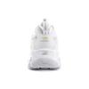 Skechers DLites 1.0 Floral Bear Fabric Leather Single Layer Shock Absorbing Wear Resistant Increased Height Low Top Dad Shoes Women Sneaker 896155-WHT