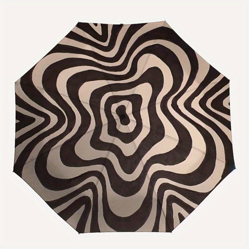 

1pc Abstract Pattern Automatic Opening/closing Umbrella with Auto Open/Close, Windproof, Foldable Sunshade, Perfect Gift for Friends, Durabl