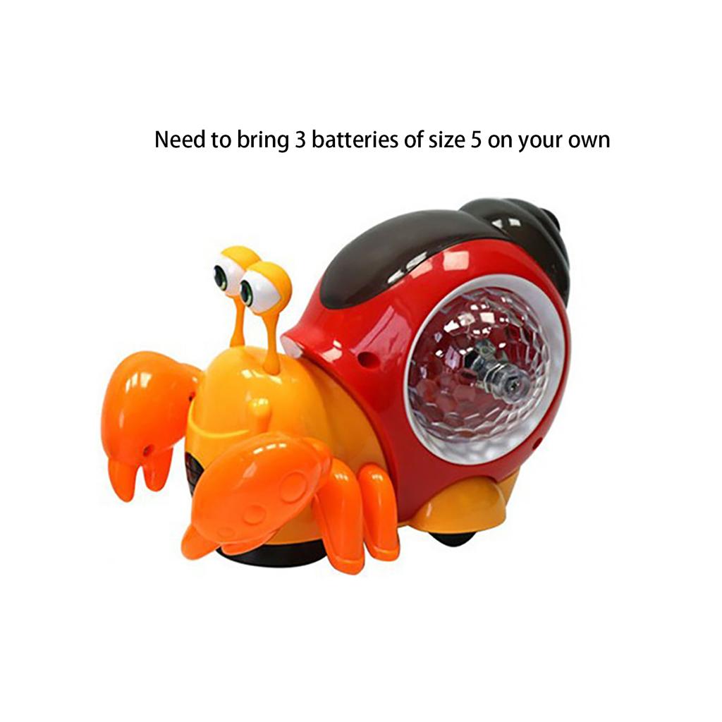 Children'S Electric Sensing Crab Toy With Music, Lighting, Automatic Obstacle Avoidance Function, Electric Hermit Crab