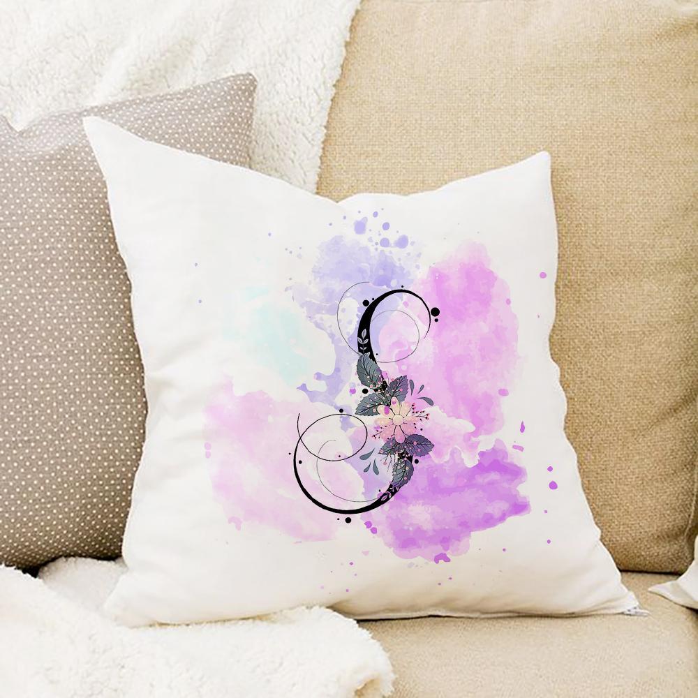 

Английский алфавит ABC Печать Чехол для подушки Наволочка Декор Гостиная Диван Домашний Офис Подушки для спинки Чехол Сад Декоративный 450mm*450mm